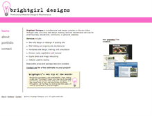 Tablet Screenshot of brightgirldesigns.com